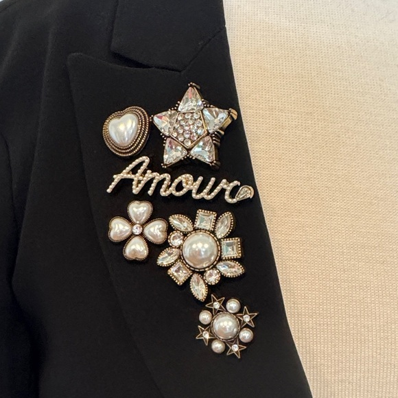 Cinq a Sept Roxie Blazer, New Elegant Black Blazer with Lace Trim, Size 8, NWT! - Picture 3 of 14